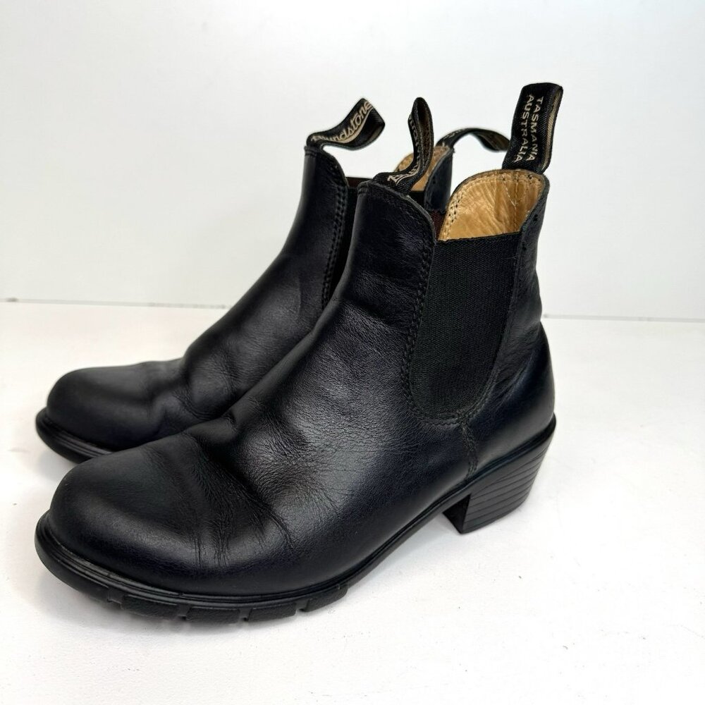 Blundstone Boots Womens US Size 7 Black Chelsea Pull On Heel Leather - Picture 4 of 11
